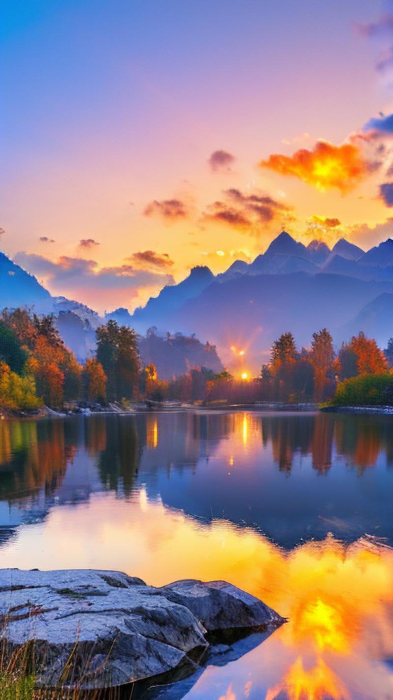 初春清晨，邂逅湖边美景