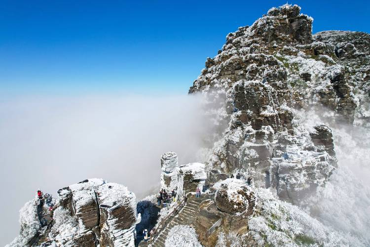 误入仙境，雪后的梵净山如诗如画！原创视频 雪景美如画