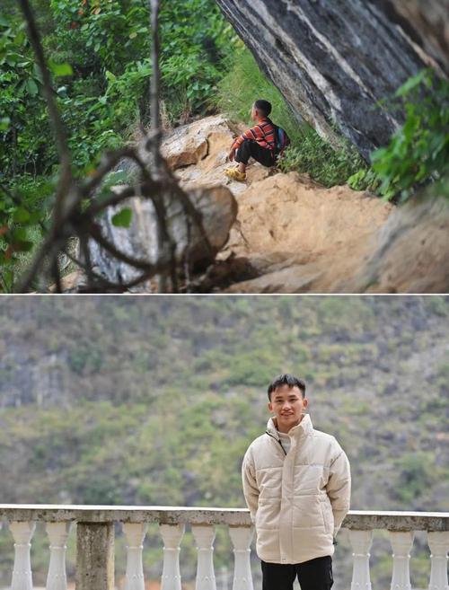 在悬崖峭壁发现一个娃在飞檐走壁，身轻如燕